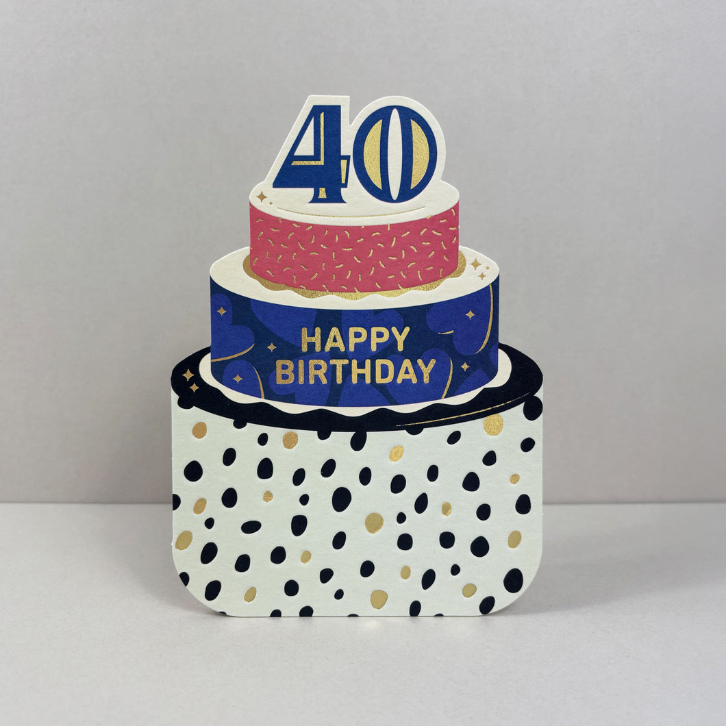 Heyyy Cards ‘Taking Shape’ Age 40 Die Cut Birthday Card