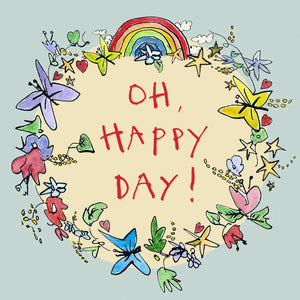Poet & Painter 'Oh Happy Day' Wedding Card