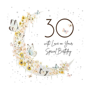 Five Dollar Shake Mimosa Moon 30 With Love Birthday Card