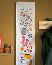 Load image into Gallery viewer, Oldfield Design Garden Flowers Children's Fabric Height Chart
