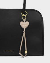 Load image into Gallery viewer, Katie Loxton Heart Bag Charm Keyring / Fearless / Latte
