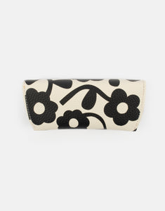 Caroline Gardner Mono Floral Flap Glasses Case