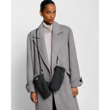 Load image into Gallery viewer, Katie Loxton Teddy Mittens With Cord / Charcoal / One Size
