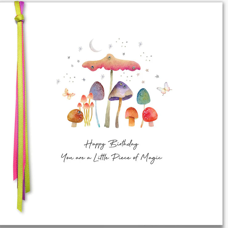 Five Dollar Shake Ribbon & Roses You Are A Little Piece Of Magic Birthday Card