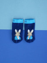 Load image into Gallery viewer, Blade &amp; Rose Peter Rabbit Navy Stripe Socks / 0-3 Years
