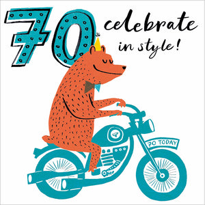 Woodmansterne Age 70 Celebrate In Style Birthday Card