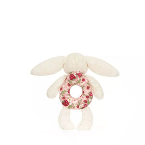 Jellycat Blossom Cream Bunny 'Berry' Ring Rattle