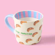 Load image into Gallery viewer, Eleanor Bowmer Good Morning Croissant Mug

