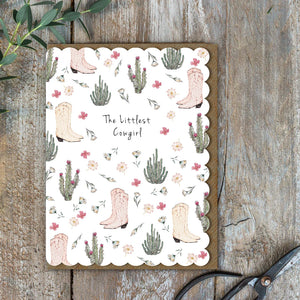 Toasted Crumpet Western Wildflowers The Littlest Cowgirl Birthday Card