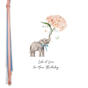 Five Dollar Shake Ribbon & Roses Lots of Love For Your Birthday Card