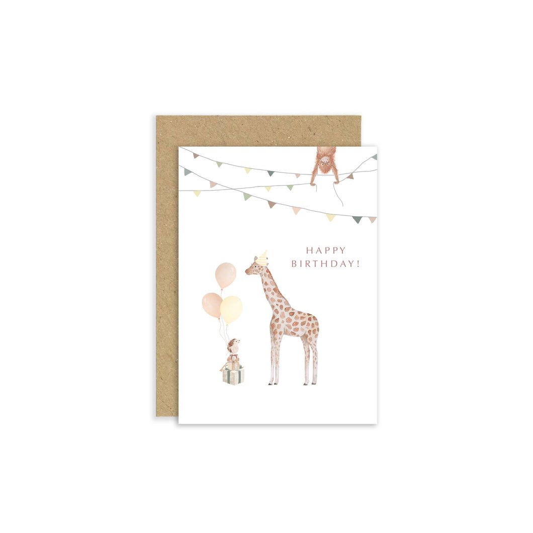 Little Roglets Giraffe Birthday Card