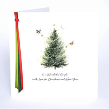 Load image into Gallery viewer, Five Dollar Shake Ribbon Candy To a Wonderful Couple with Love for Christmas and New Year Card
