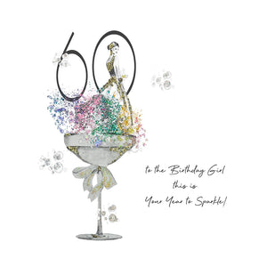 Five Dollar Shake Glamarama 60 To The Birthday Girl This Is Your Year To Sparkle! Birthday Card