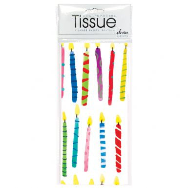 Deva Designs Tissue Pack / Birthday Candles