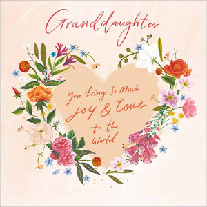 Woodmansterne Grandaughter Joy & Love Card