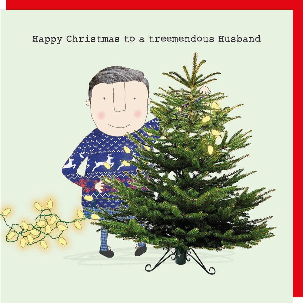 Rosie Made A Thing Treemendous Husband Christmas Card