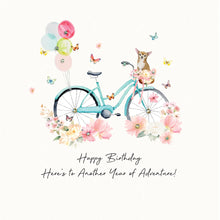 Load image into Gallery viewer, Five Dollar Shake ‘Beija-Flor’ Happy Birthday Here's to Another Year of Adventure Card
