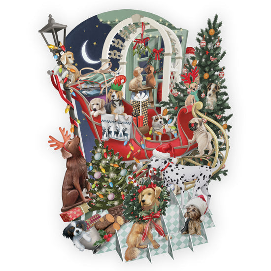 Paper D’Art Doggie Noel 3D Pop Up Christmas Card
