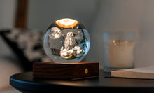 Load image into Gallery viewer, Ginkgo Design Amber Crystal Light / Owl Moon
