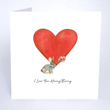 Load image into Gallery viewer, Five Dollar Shake Forget Me Not I Love You Hunny Bunny Valentine Card
