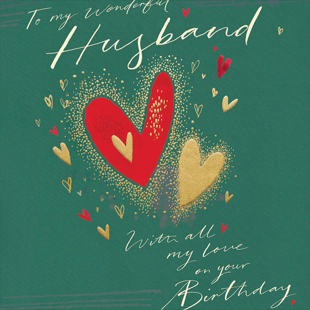 Woodmansterne Wonderful Husband Heartfelt Birthday Card