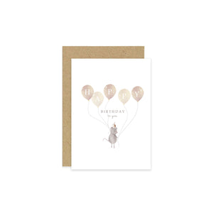 Little Roglets Mouse Birthday Card