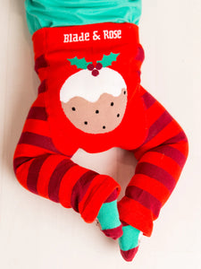 Blade & Rose Christmas Pudding Design Leggings / 0-2 Years