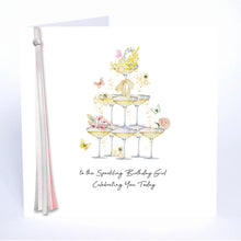 Load image into Gallery viewer, Five Dollar Shake Ribbon &amp; Roses To The Sparkling Birthday Girl Card
