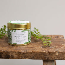 Load image into Gallery viewer, Toasted Crumpet Fern &amp; Oakmoss Candle in a Matt Gold Tin
