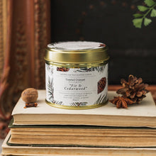 Load image into Gallery viewer, Toasted Crumpet Fir &amp; Cedarwood Candle in a Matt Gold Tin
