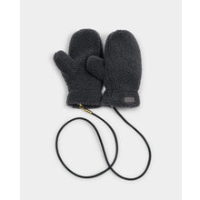 Load image into Gallery viewer, Katie Loxton Teddy Mittens With Cord / Charcoal / One Size
