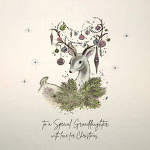 Load image into Gallery viewer, Five Dollar Shake ‘Fleur De Noel’ Christmas Card To A Special Grandaughter
