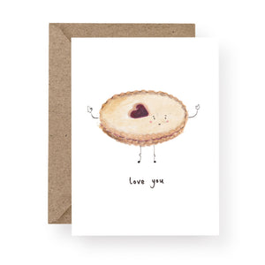 Western Sketch I Love You Jammy Dodger Card