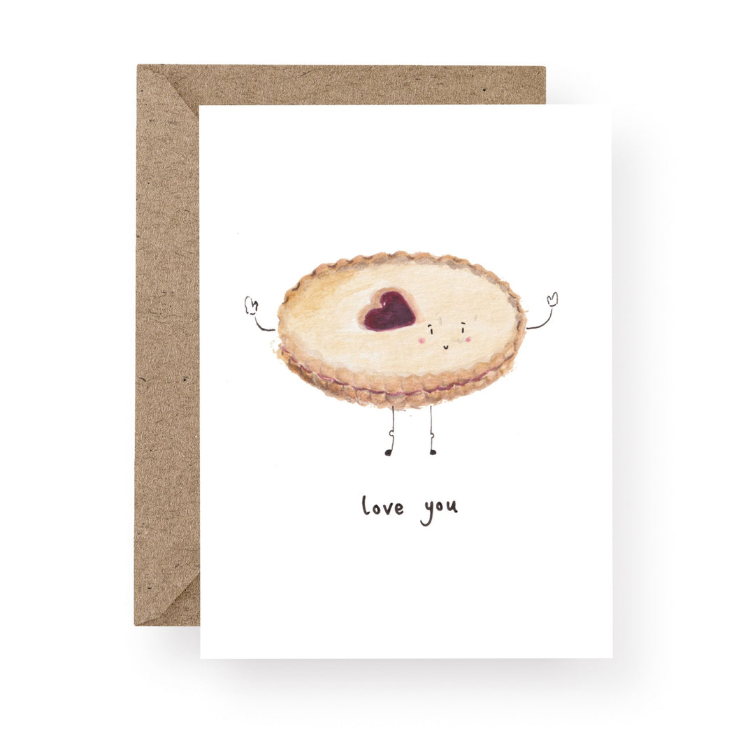 Western Sketch I Love You Jammy Dodger Card