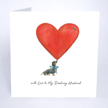 Load image into Gallery viewer, Five Dollar Shake Forget Me Not With Love To My Dashing Husband Valentine Card
