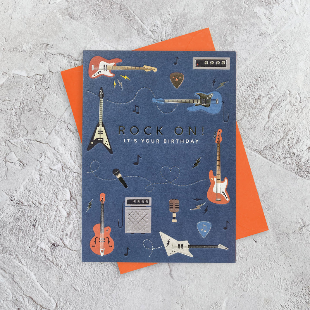 Heyyy Cards ‘I'mPressed Chroma’ Rock On Guitars Birthday Card