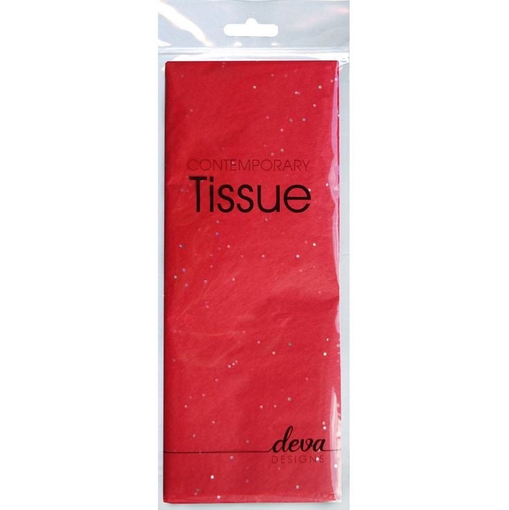 Deva Designs Tissue Pack / Scarlet Confetti Sparkle