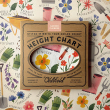 Load image into Gallery viewer, Oldfield Design Garden Flowers Children's Fabric Height Chart
