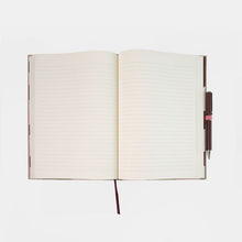 Load image into Gallery viewer, Caroline Gardner Pink &amp; Green Stripe Casebound Notebook &amp; Pen Set
