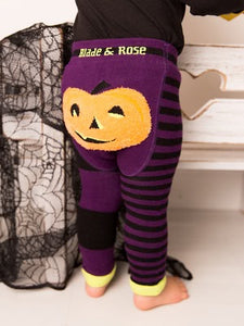 Blade & Rose Fluffy Pumpkin Stripe Legging / 0-2 Years