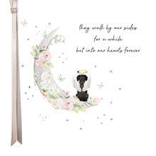 Load image into Gallery viewer, Five Dollar Shake Small Ribbons &amp; Roses They Walk By Our Sides For A Little While But Into Our Hearts Forever (Dog) Sympathy Card
