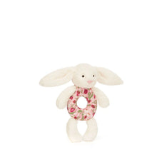 Load image into Gallery viewer, Jellycat Blossom Cream Bunny &#39;Berry&#39; Ring Rattle
