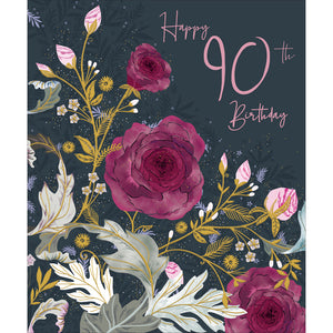 National Trust 'Harmony' Age 90 Rose Garden Card