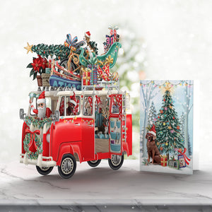 Paper D’Art Santa’s Camper Van, 3D Pop Up Christmas Card