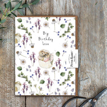 Load image into Gallery viewer, Toasted Crumpet Peter Rabbit &amp; Friends Big Birthday Love (Mrs. Tiggy-Winkle) Card

