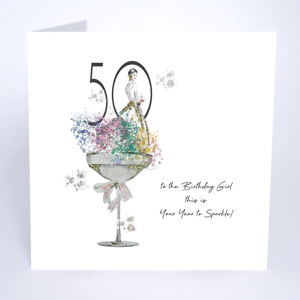 Five Dollar Shake Glamarama 50 To The Birthday Girl This Is Your Year To Sparkle! Birthday Card