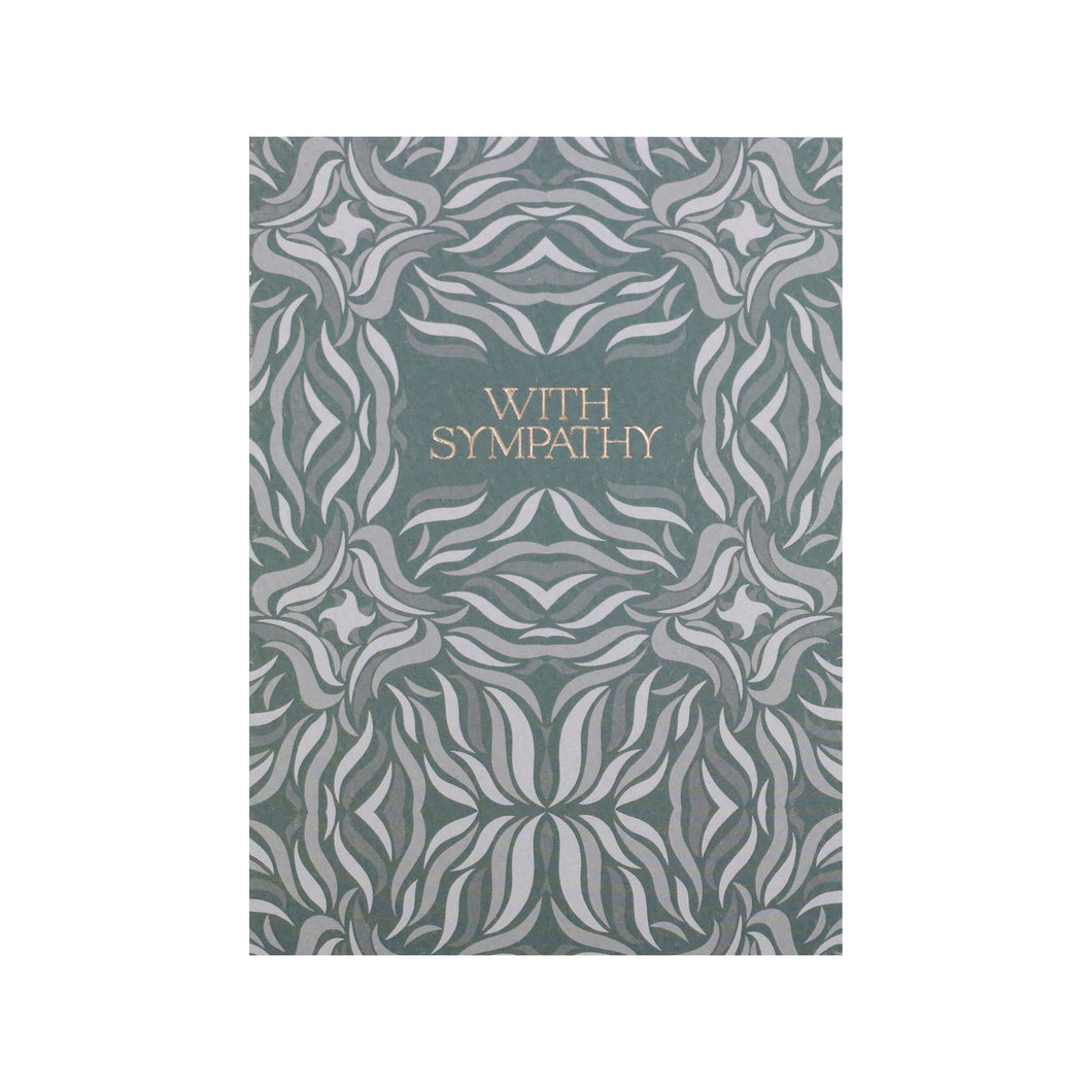 Grace Jackson With Sympathy in Sage Green Swishes Card