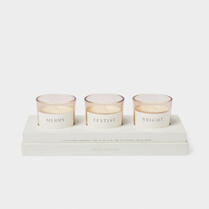 Katie Loxton Trio Votive Set / Festive