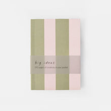 Load image into Gallery viewer, Caroline Gardner Pink &amp; Green Stripe A6 Softback Notebook
