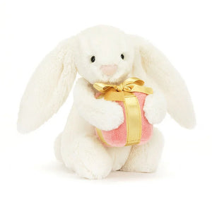 Jellycat Bashful Bunny With Present Soft Toy